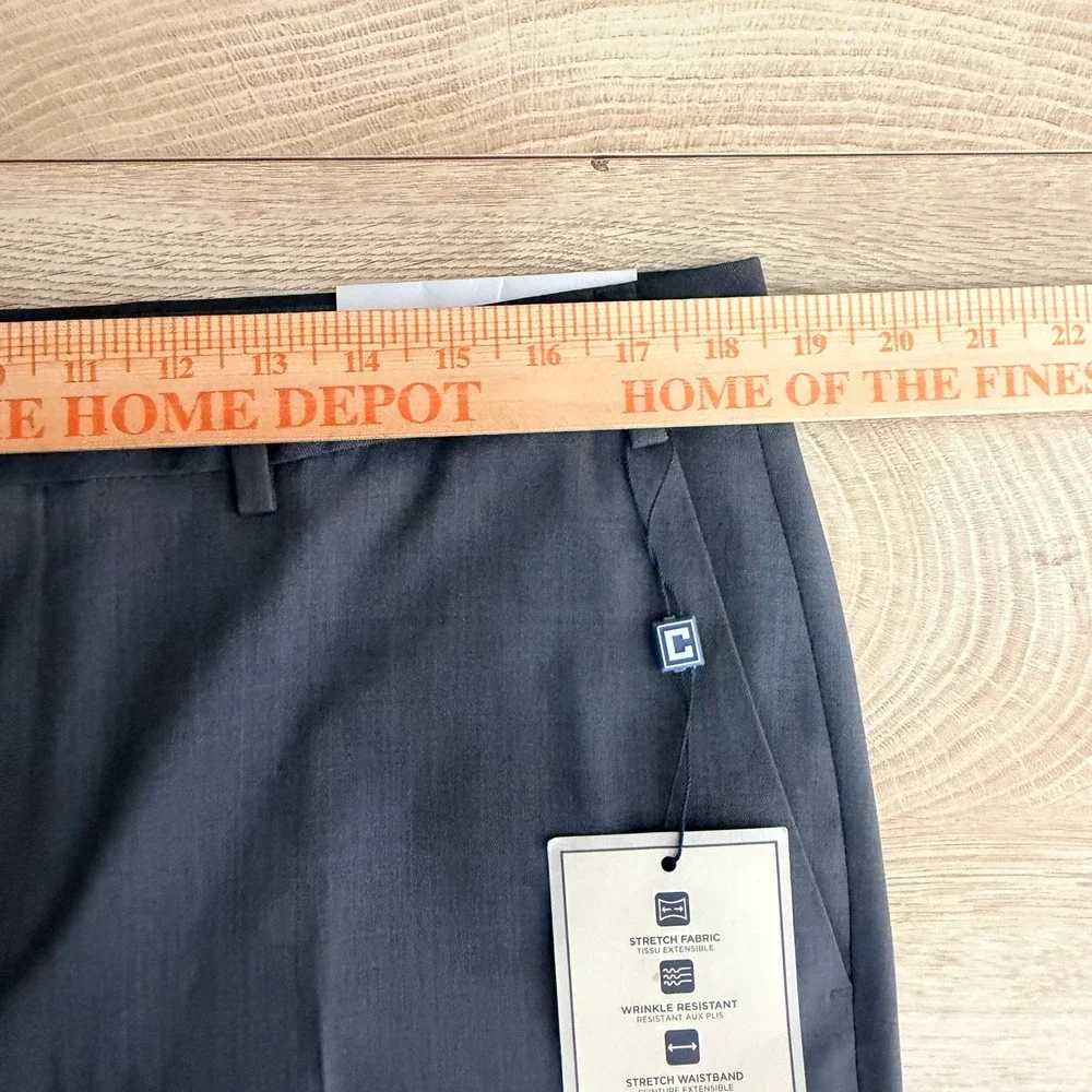 Chaps Performance Dress Pants Mens 36x30‎ Charcoal Regular Fit Stretch NEW